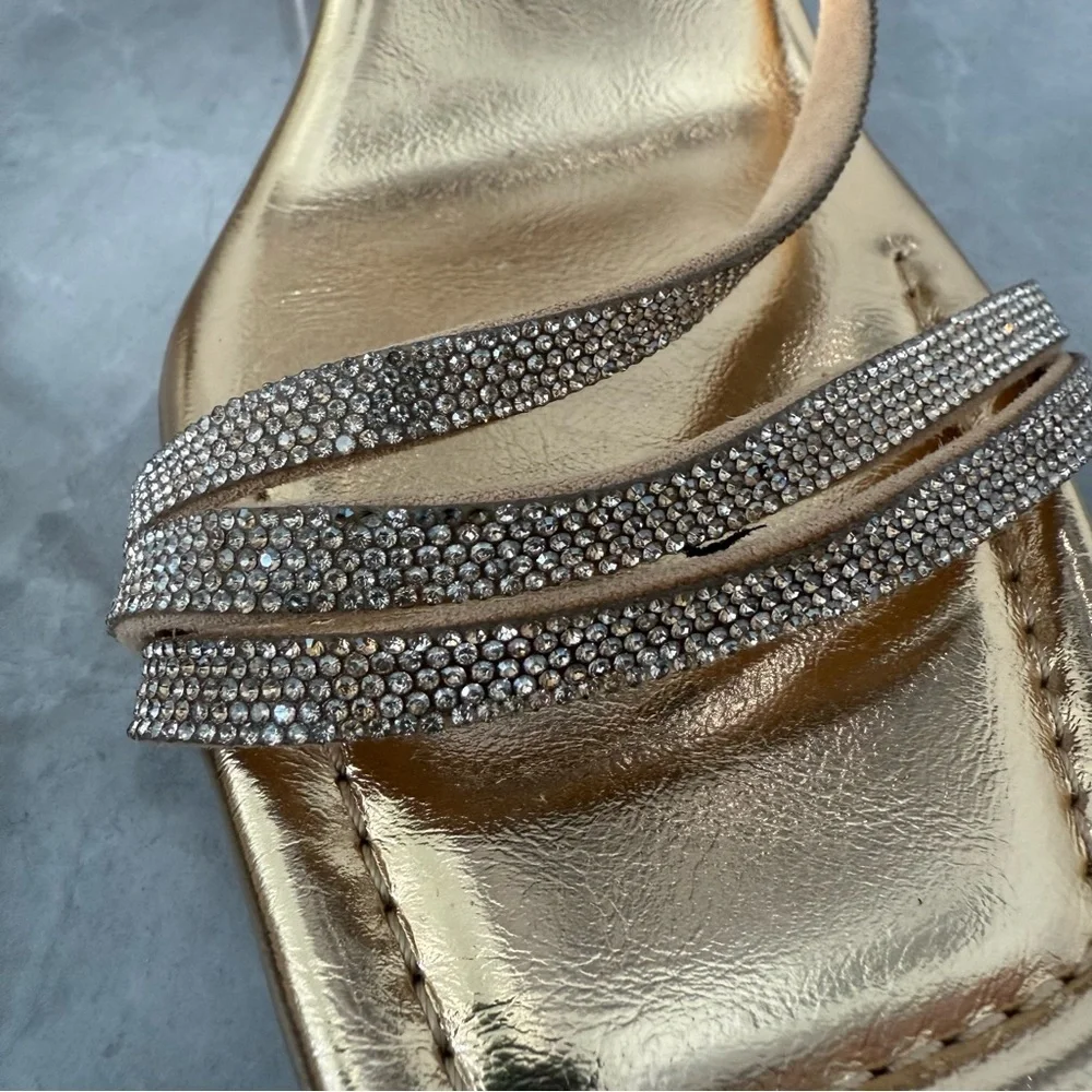 NWOT Women’s Aldo Melena Embellished Rhinestone Ankle Strap Shimmer Heels Size 9 - Picture 5 of 16